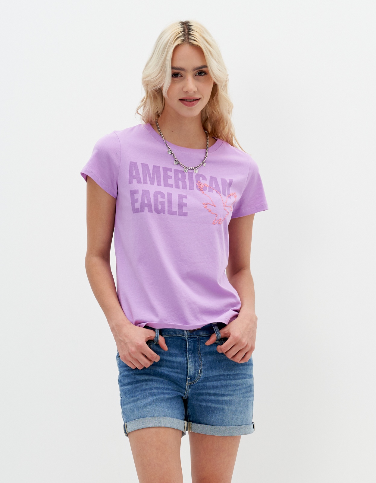 American Eagle Outfitters Women's T-Shirt - Navy - XS