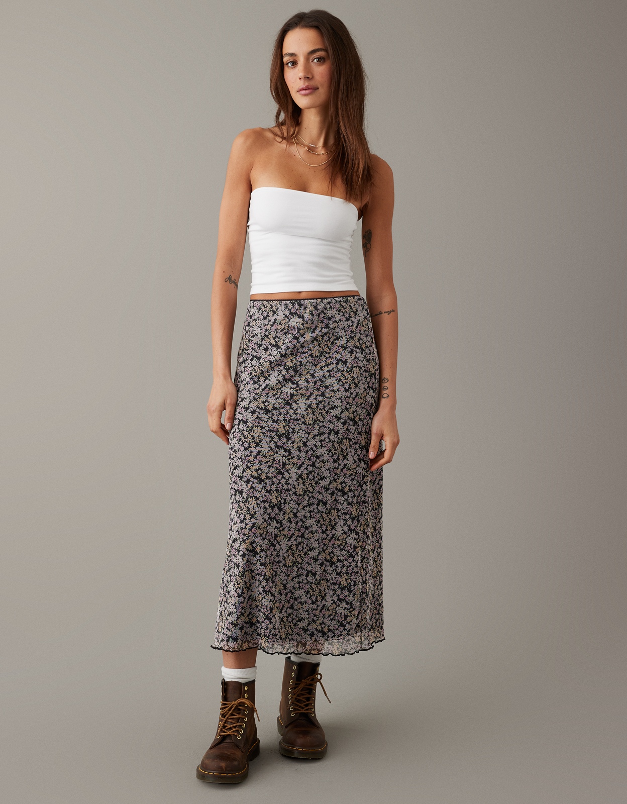 Leopard midi clearance skirt american eagle