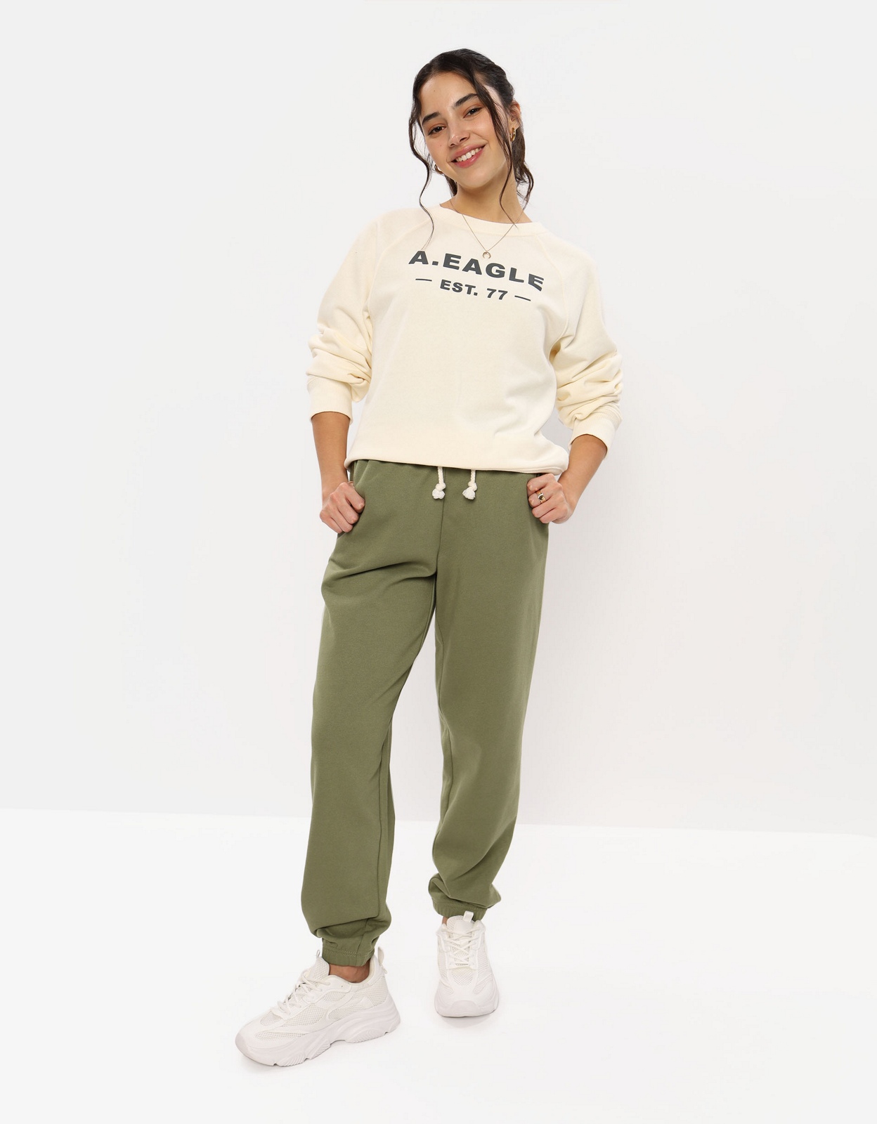 Ae fleece slim boyfriend jogger sale