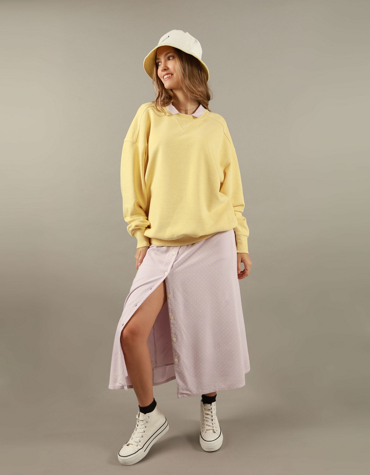 OFFLINE By Aerie Wow! Waffle Oversized T-Shirt  Oversized tshirt, Aerie  clothing, Pastel aesthetic outfit