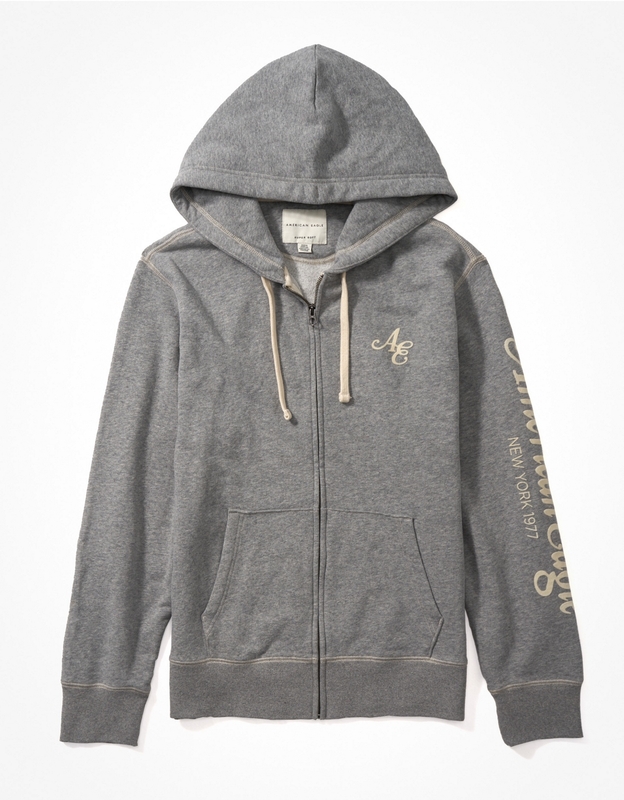 AE Graphic Heather Zip-Up Hoodie