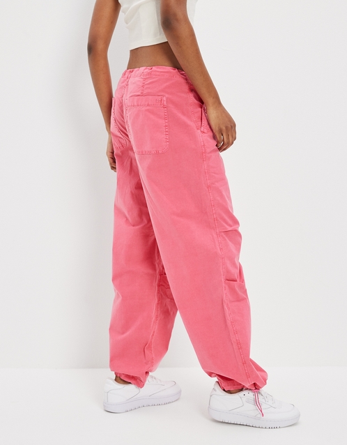 Urban Renewal Vintage Overdyed Baggy Wind Pant in Pink for Men