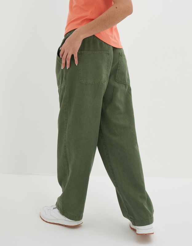 aerie, Pants & Jumpsuits, Aerie Green Slouchy Fleece Pants