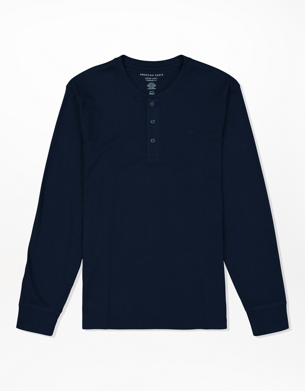 AE Long-Sleeve Henley T-Shirt